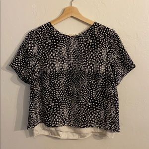 Topshop Feather Print Top